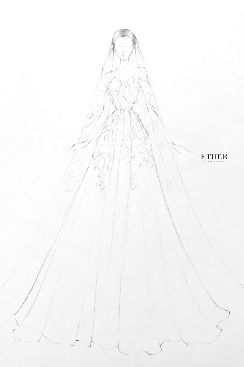 BẢN PHÁC THẢO VÁY CƯỚI